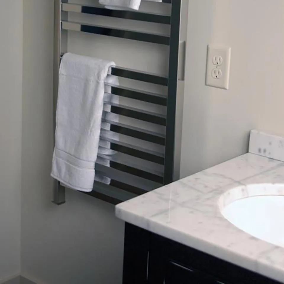 Amba Quadro Q-2042 Dual-Purpose Towel Warmer and Radiator with 16 Bars, Polished Finish