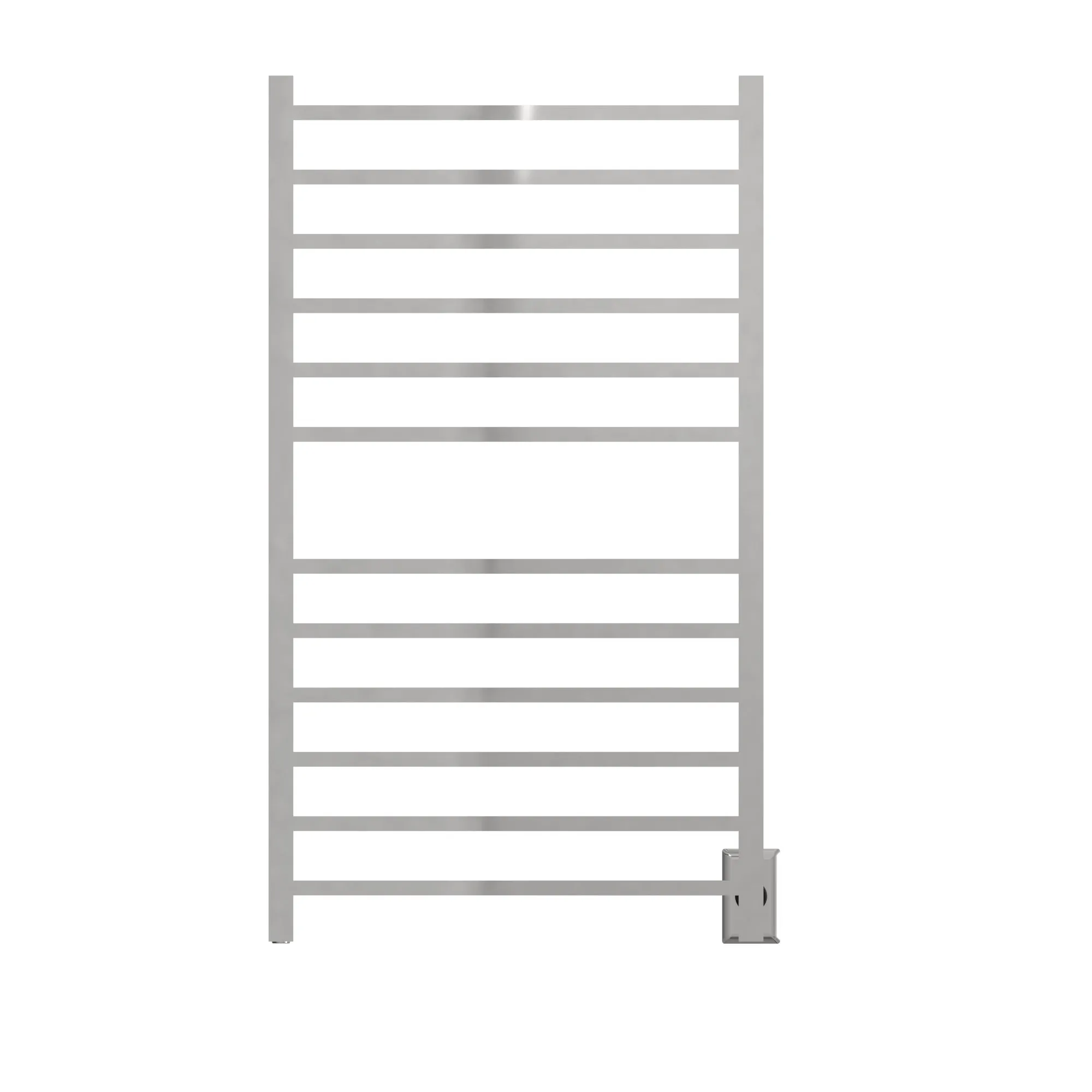 Amba RSWHL-P Radiant Large Square Hardwired   Plug-in Combo 12 Bar Towel Warmer in Polished