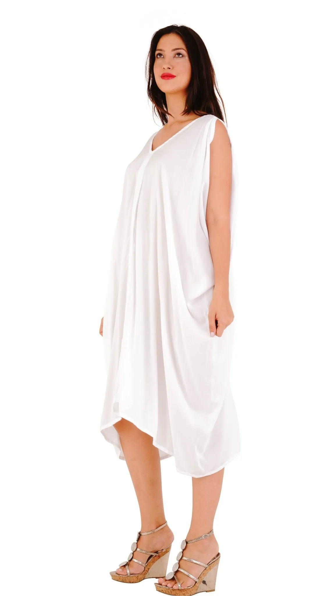 Attika Goddess Loose Fitting Tunic Sleeveless Summer Dress