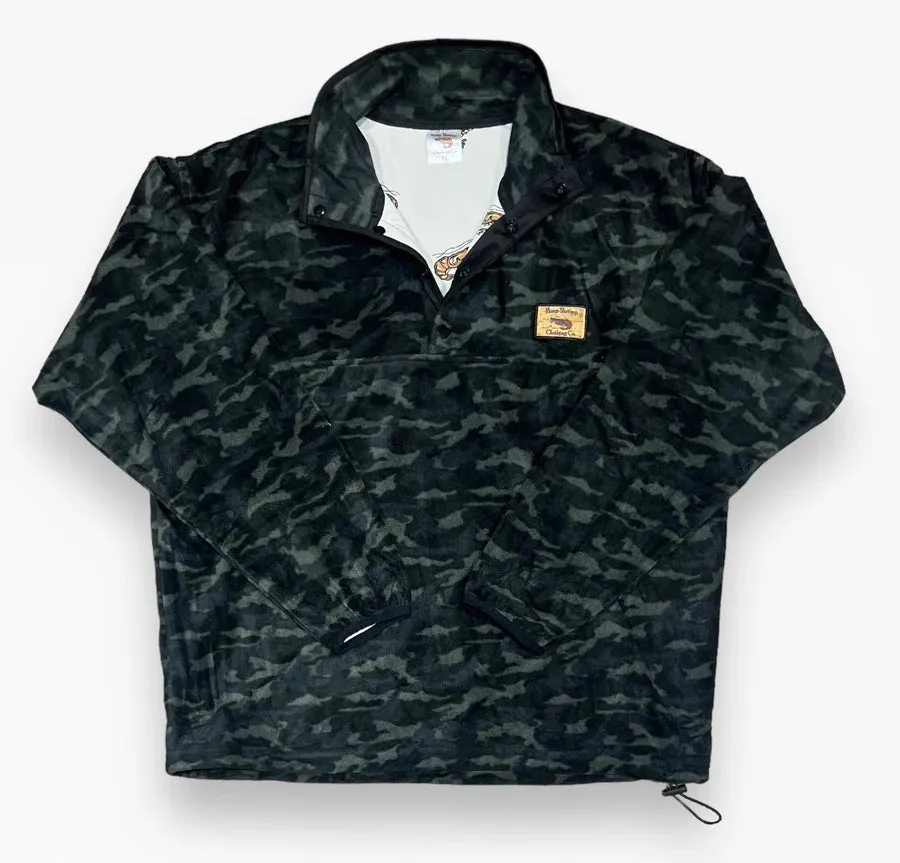 Black Camo Fleece Pullover