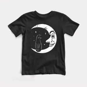 Black Cat Moon Toddler Tee