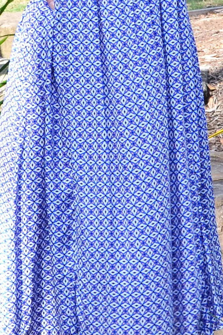 Blue Moroccan Pattern Tunic Dress