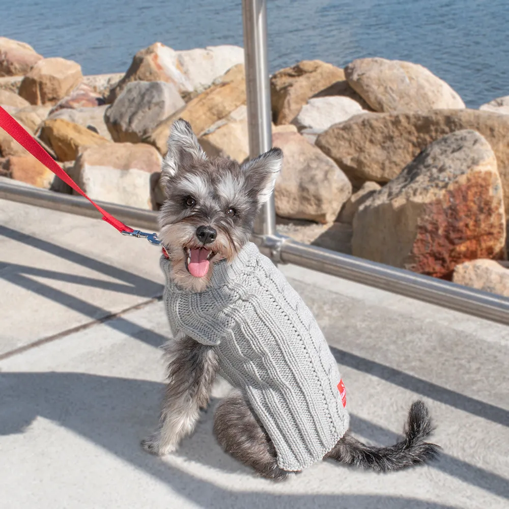 Cable Knit Sweater - Grey