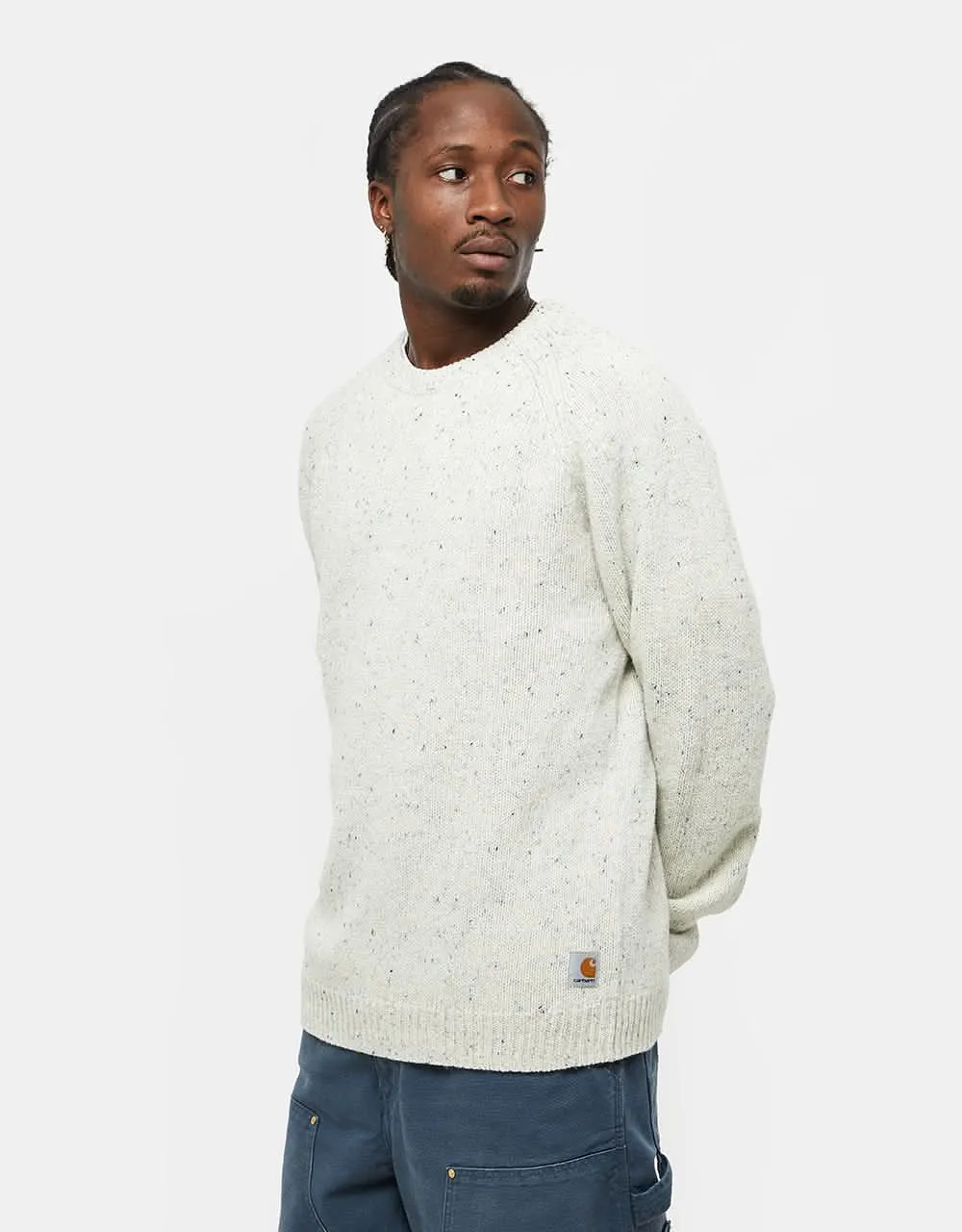 Carhartt WIP Anglistic Sweater - Speckled Salt