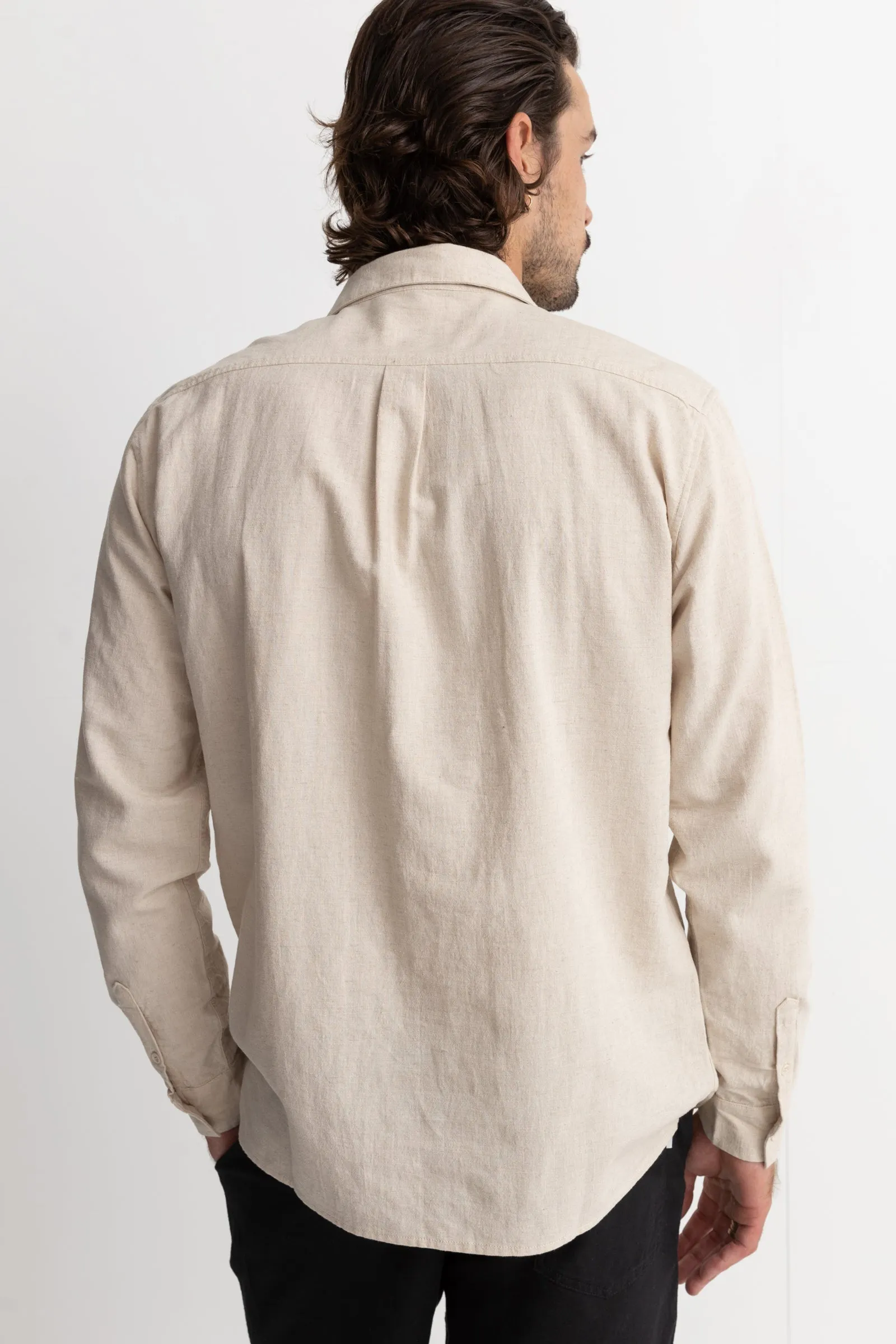 Classic Linen Ls Shirt Sand