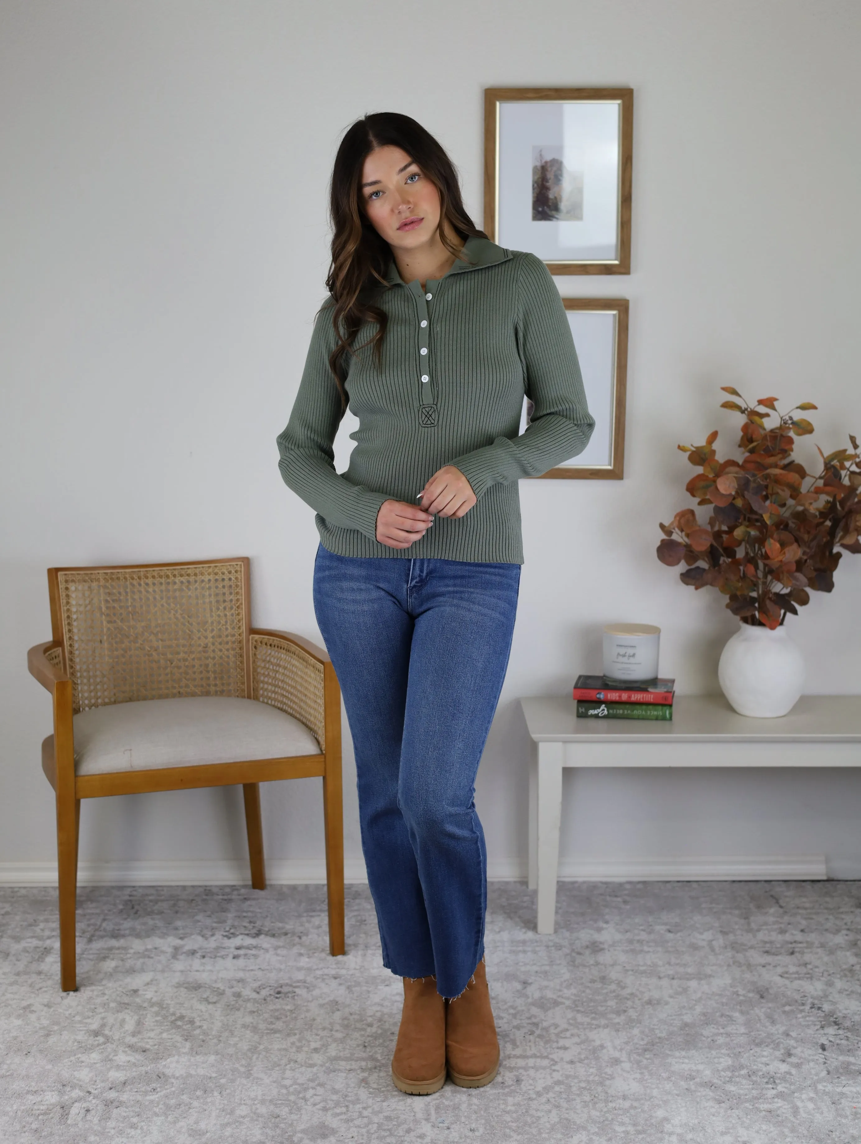 Cynthia Henley Sweater - Olive