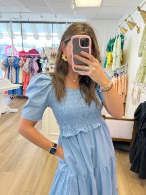 Dust It Off Smocked Midi Dress