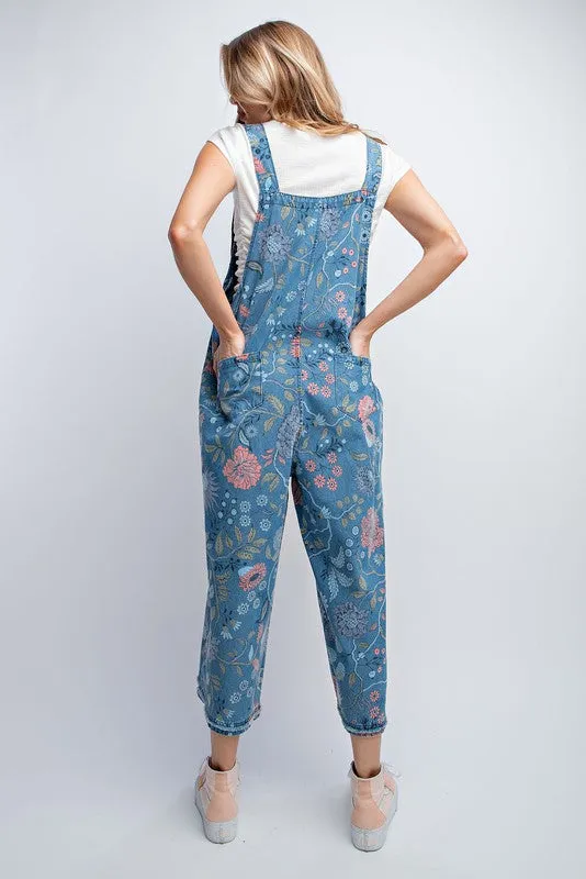 Easel Overalls loose wide leg - Floral Print