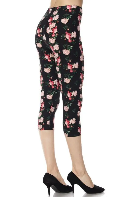 Fabulous Floral Capri Leggings