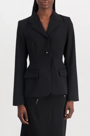 Fitted tailoring virgin wool blazer