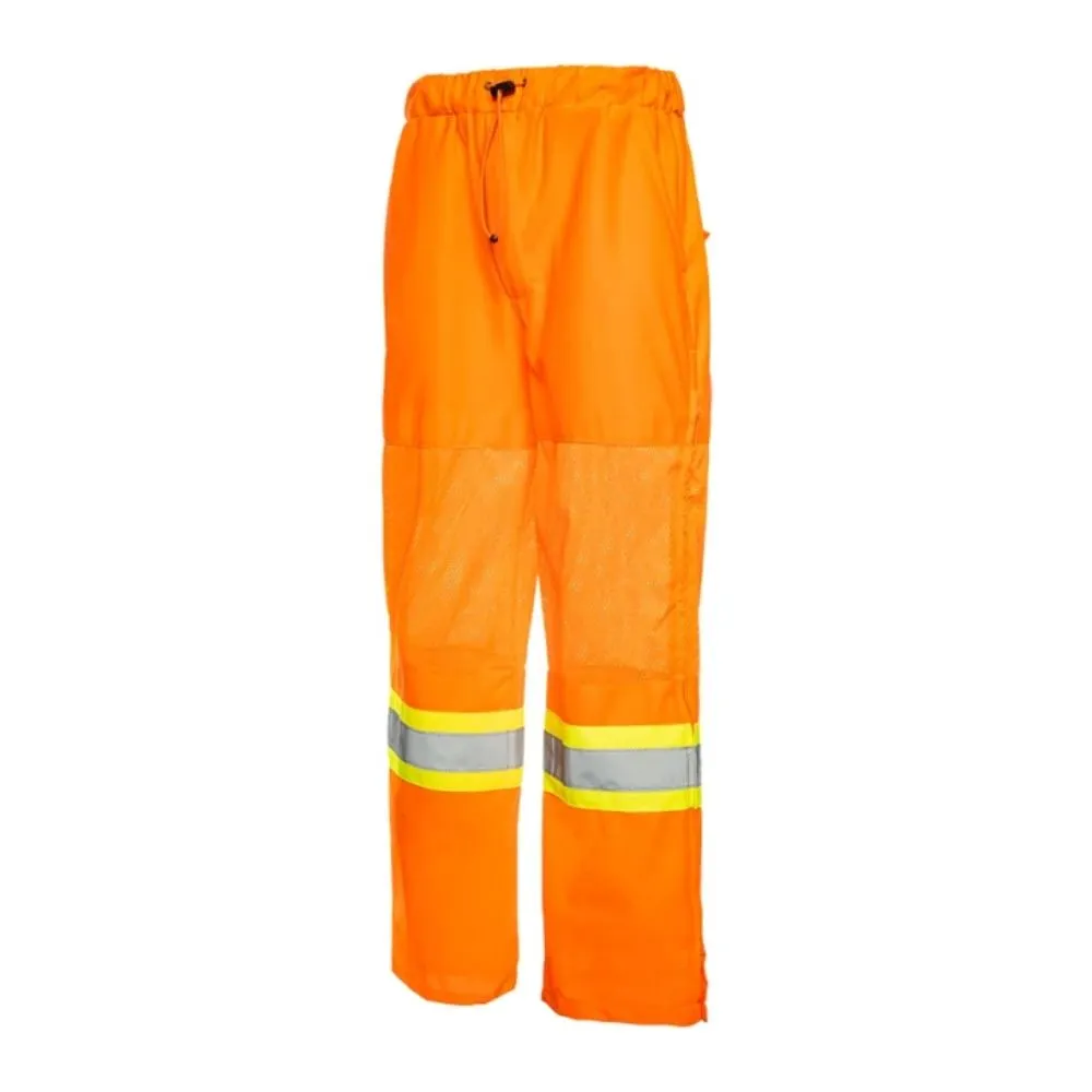 Ground Force Hi-Vis Men's Traffic Mesh Work Pants TB01O - Orange