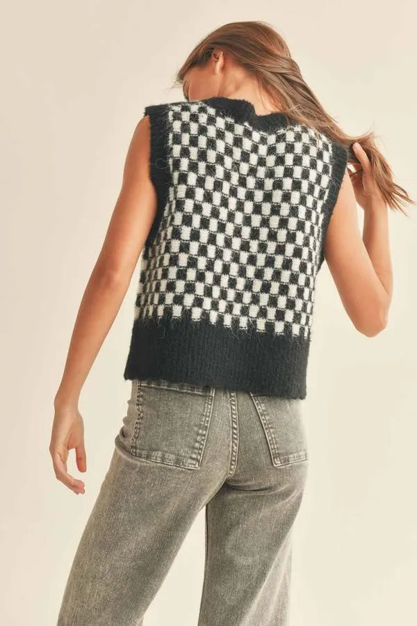 Hayden Checkered Sweater Vest