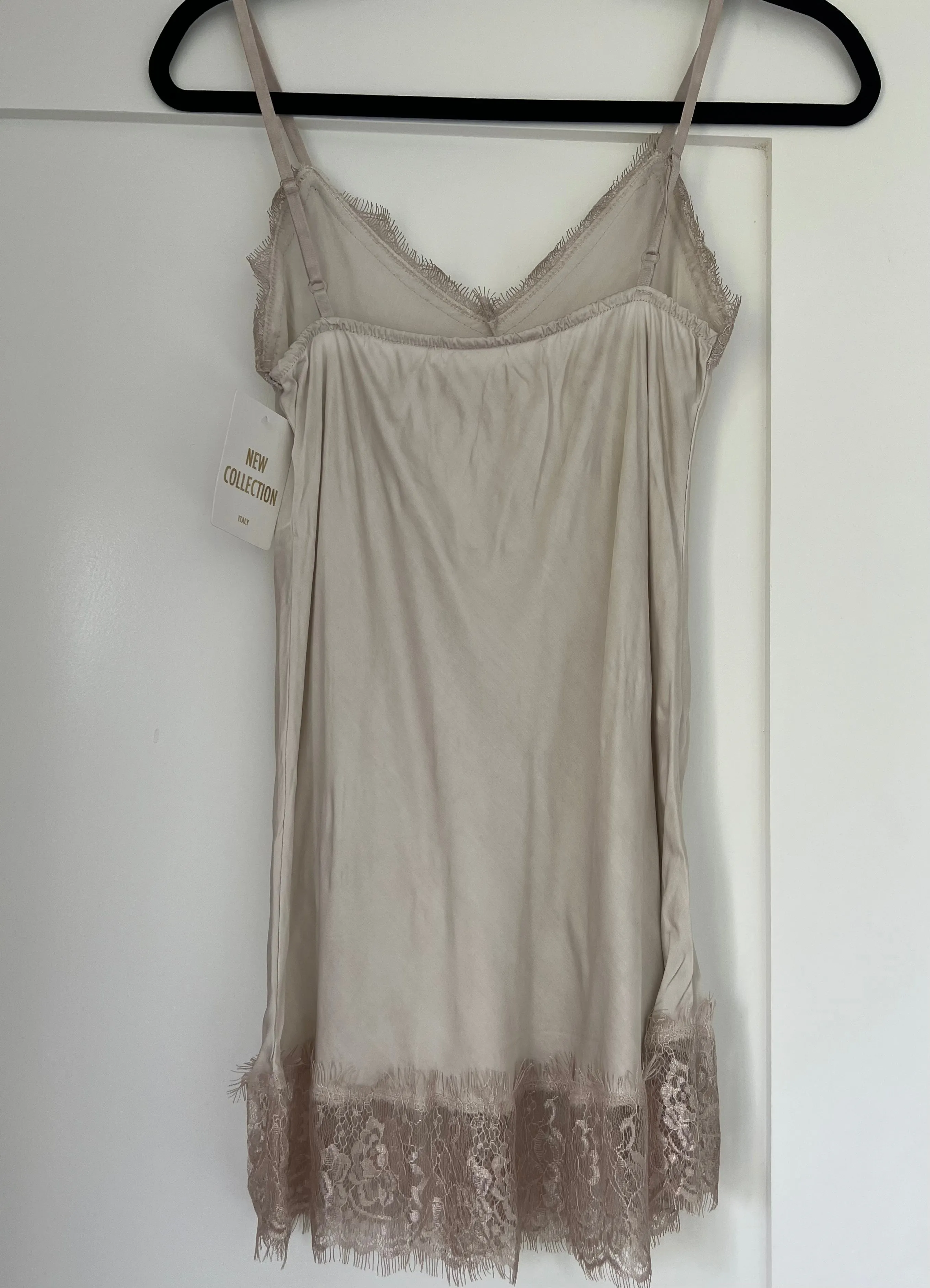 Lace and charmeuse cami