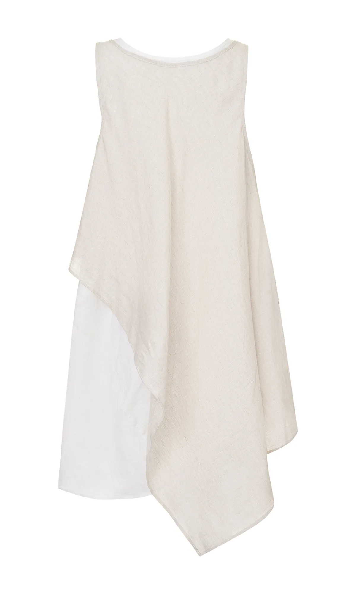 Layered Sleeveless Linen Tunic