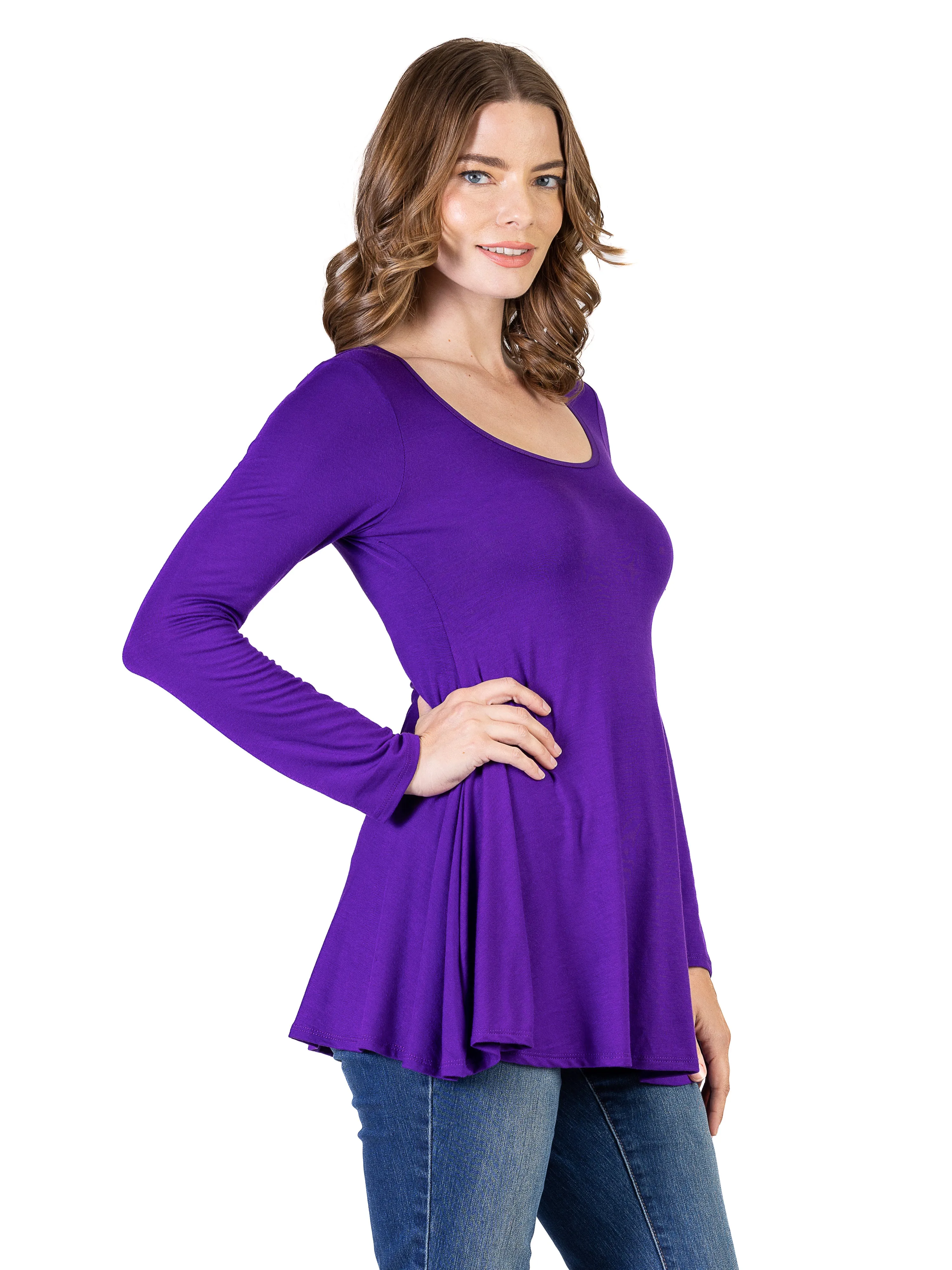 Long Sleeve Tunic Top For Women