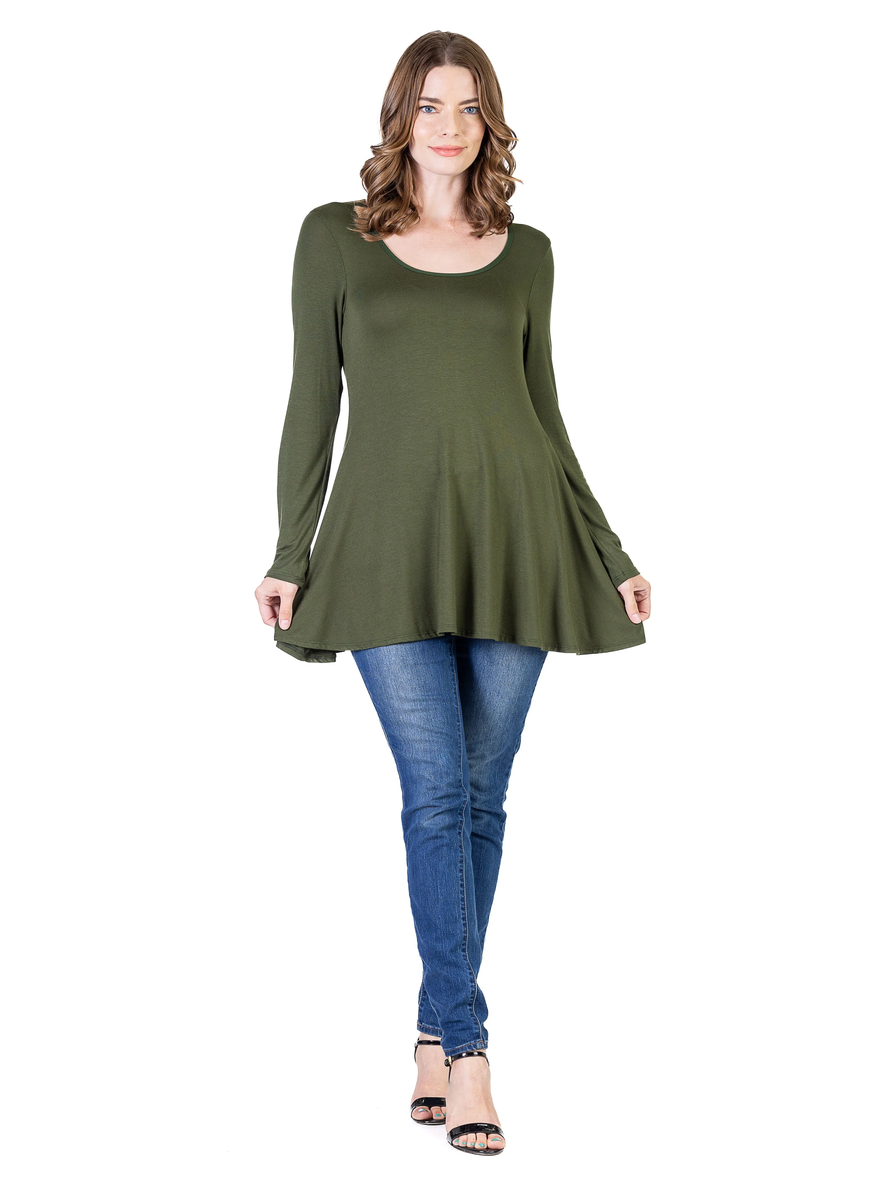 Long Sleeve Tunic Top For Women