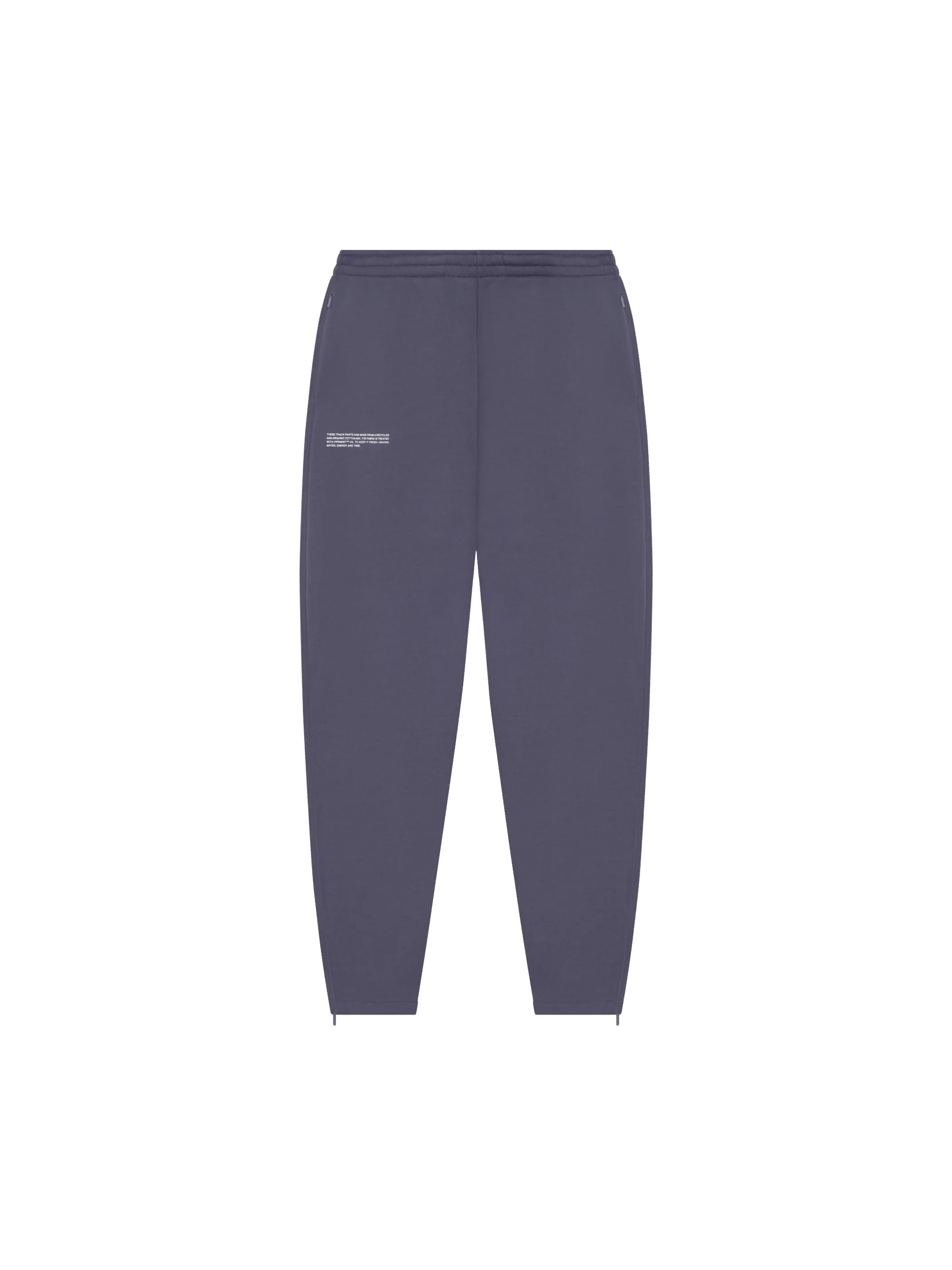 Recycled Cotton Tapered Track Pants—slate blue