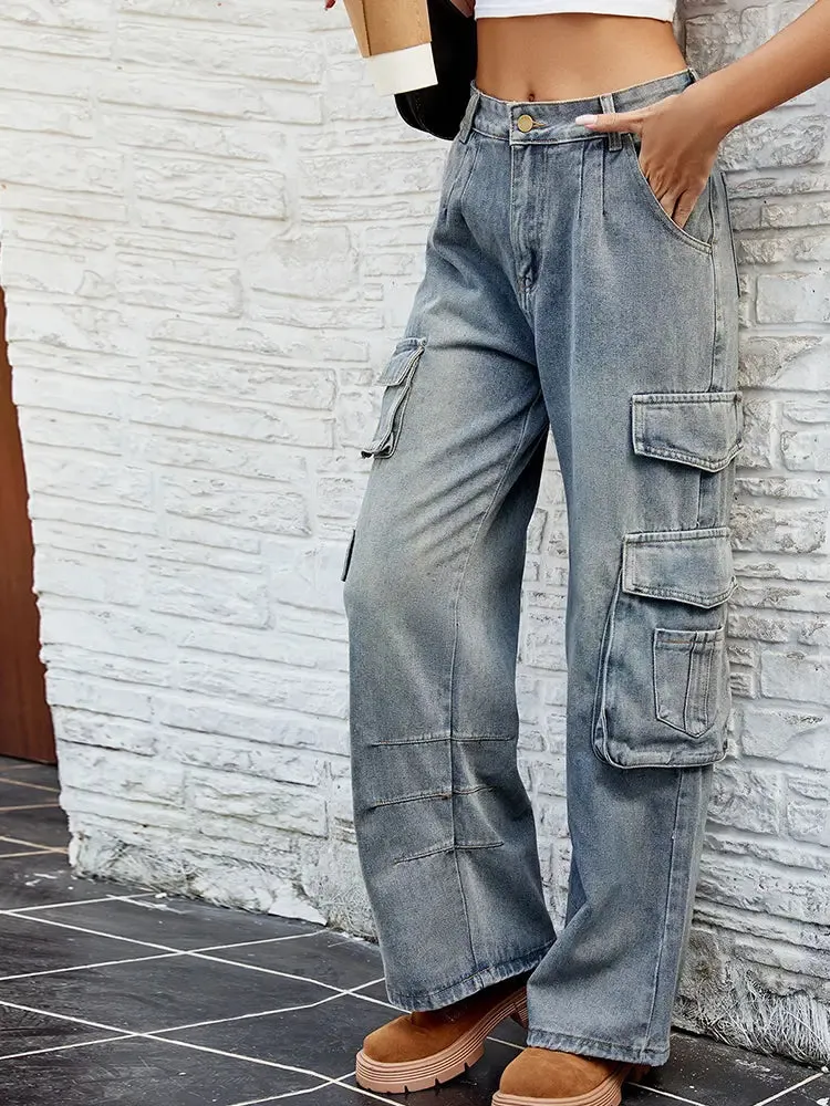 Relaxed Elastic Washed Trousers