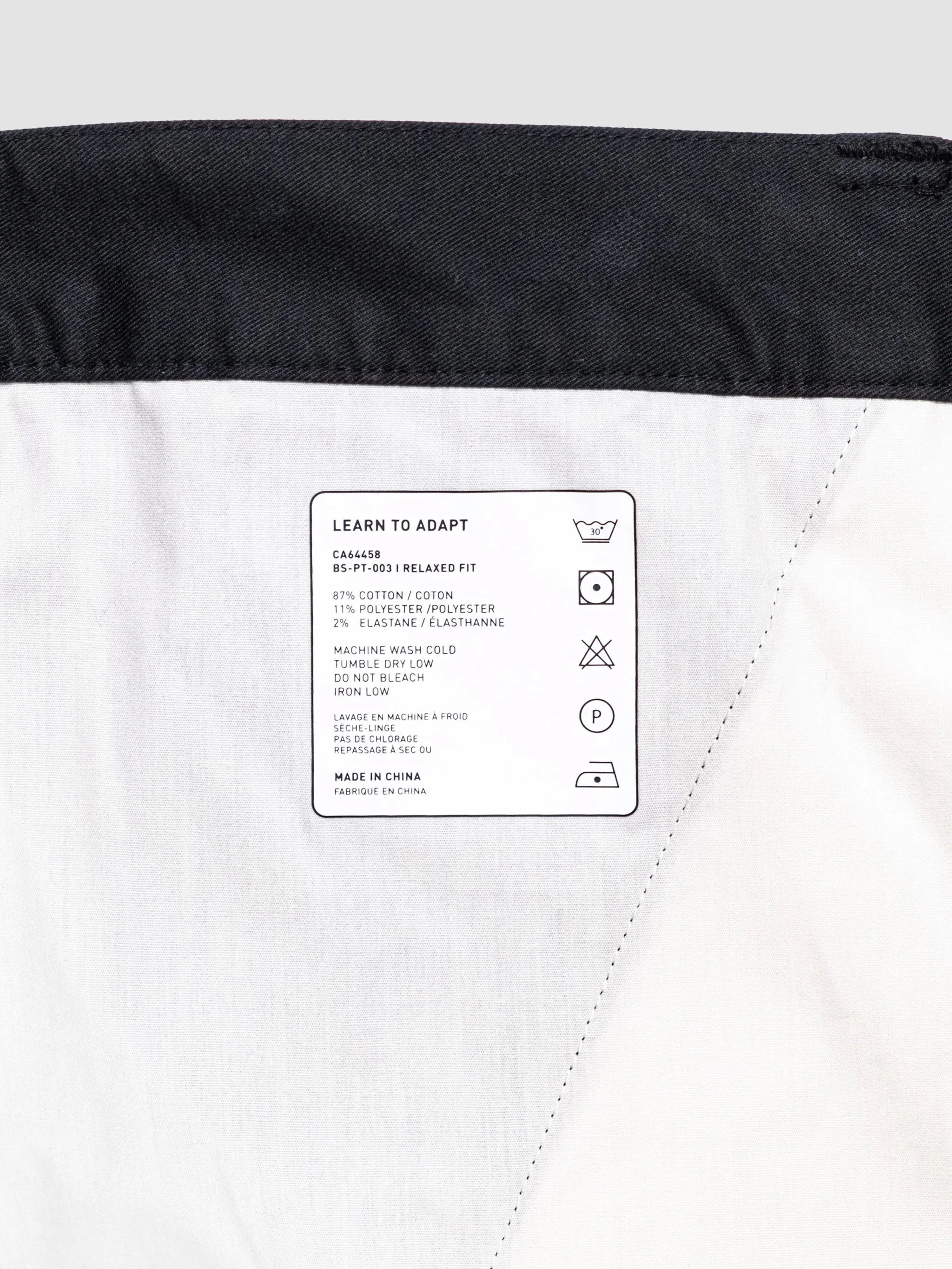 Relaxed Fit Chino Pant Black