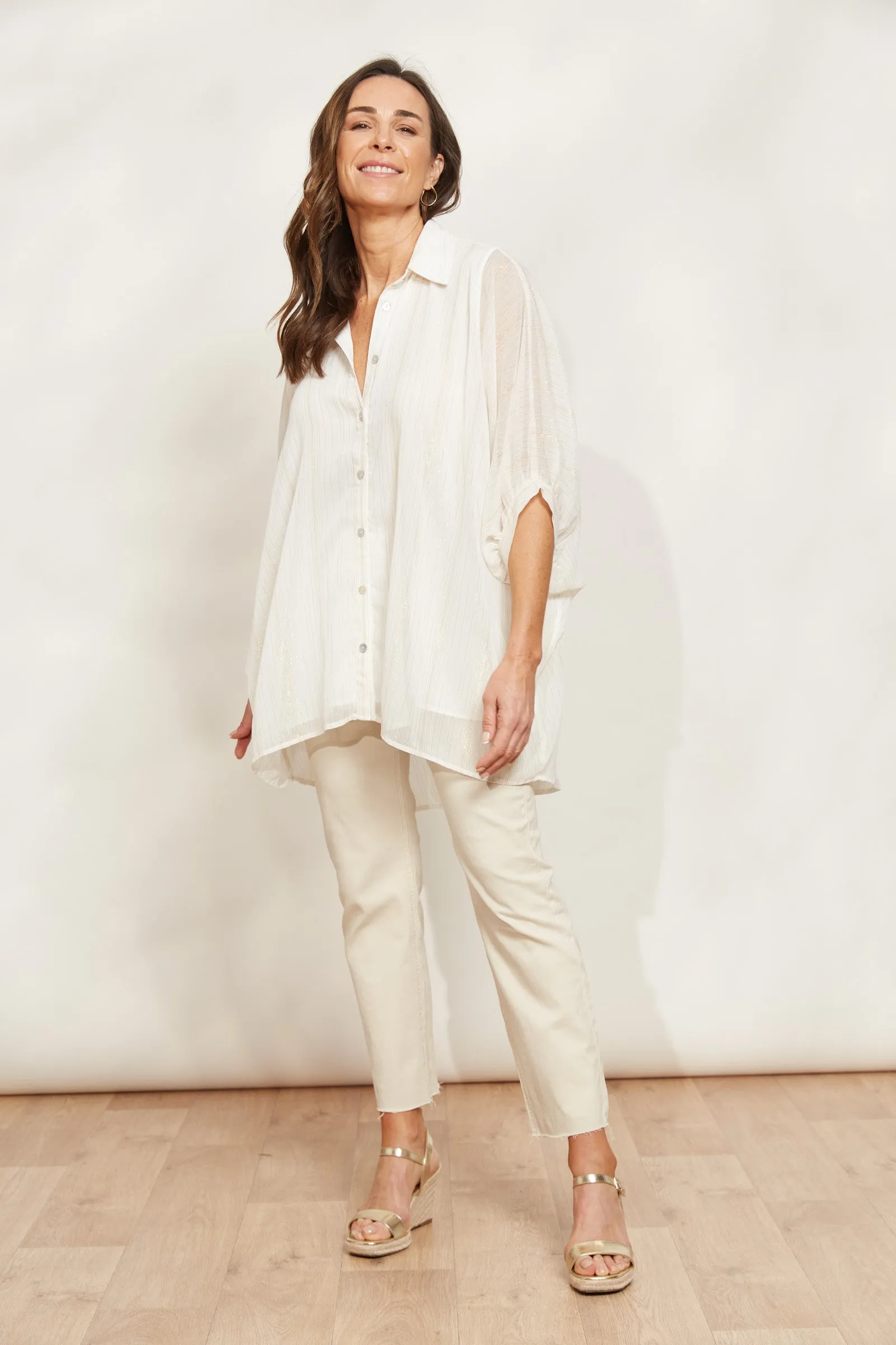 Sereno Relaxed Shirt - Pearl