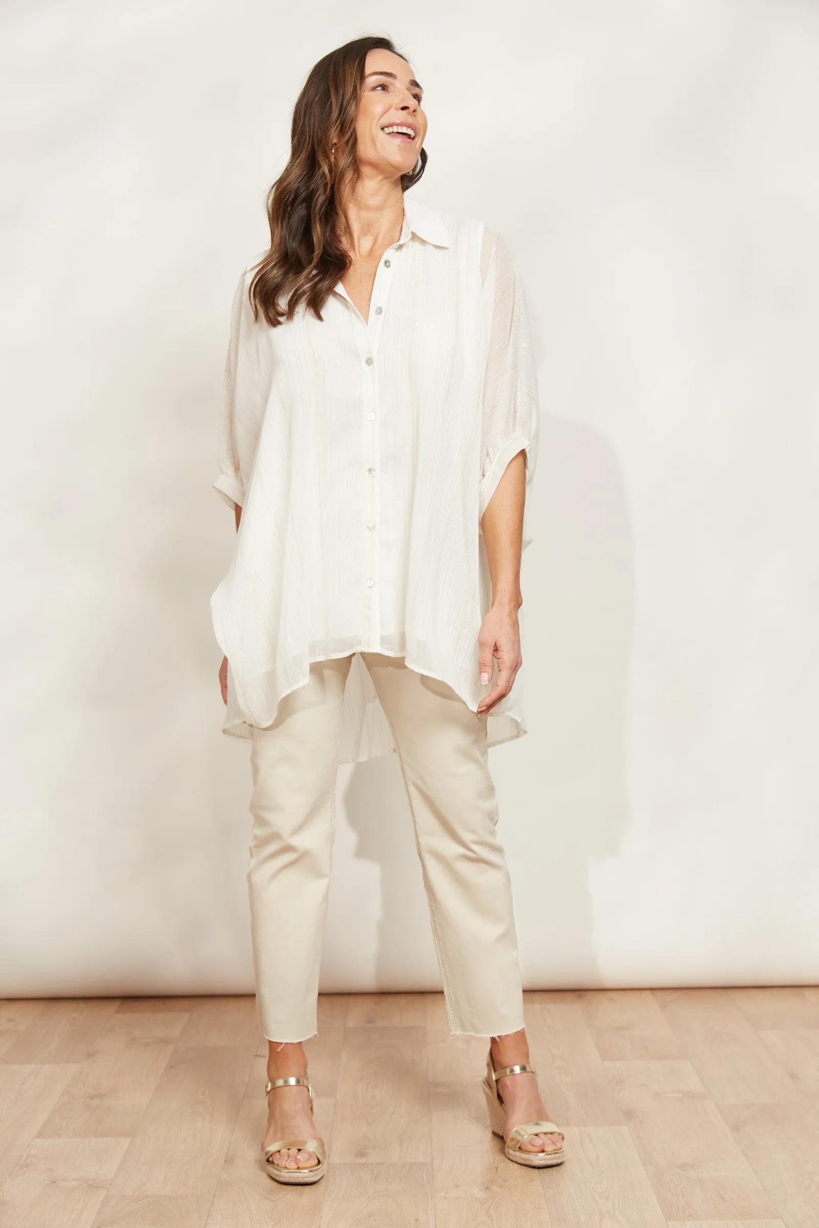 Sereno Relaxed Shirt - Pearl