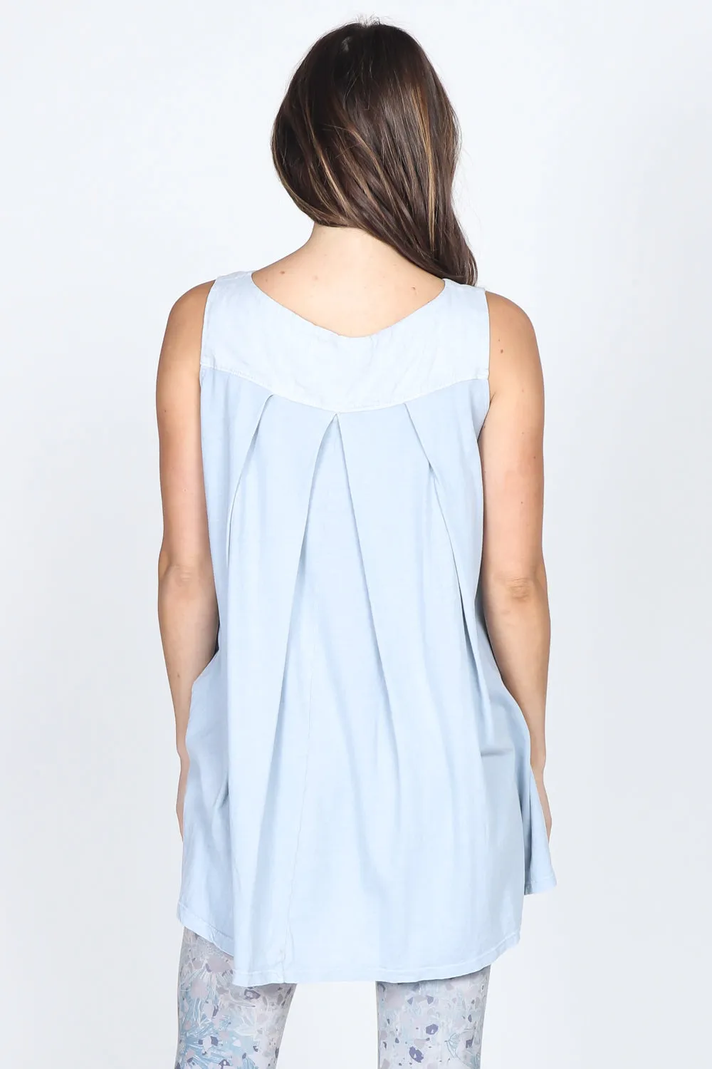 Sleeveless Boat Neck Tunic