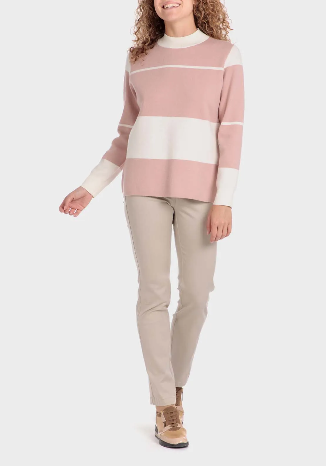 Striped Sweater - Pink