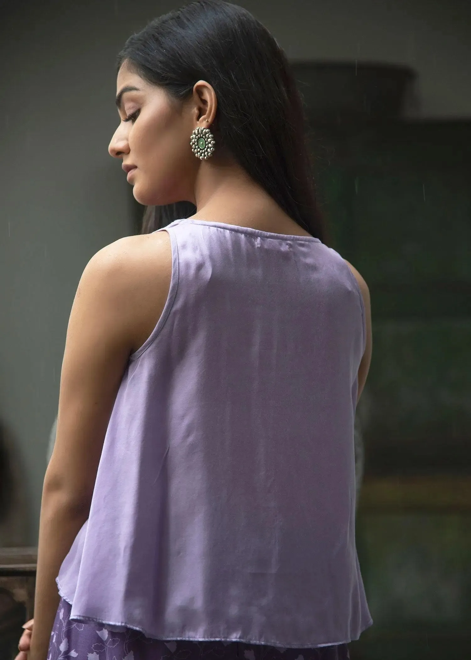 Tank Lilac Modal Satin Top