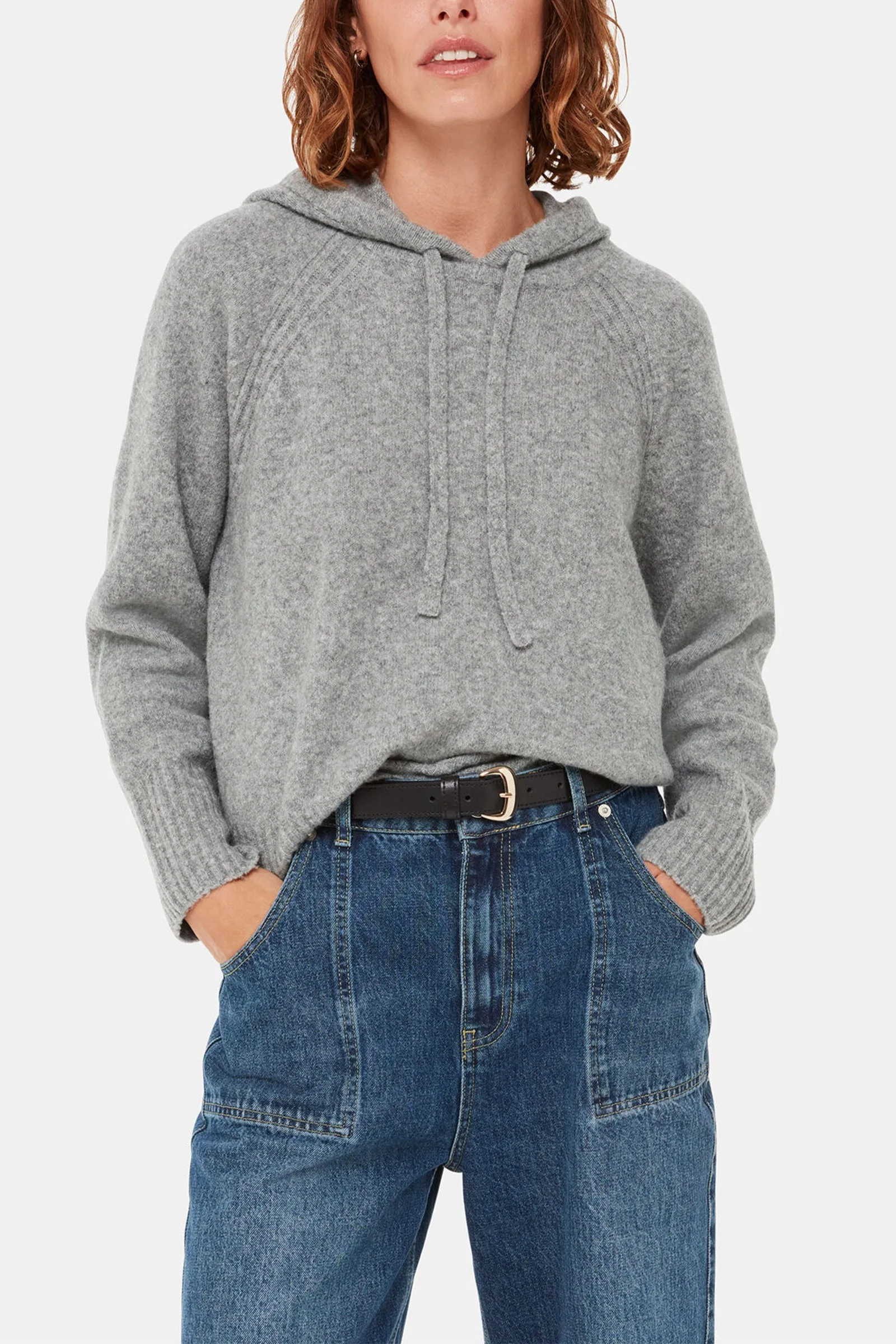 Textured Hooded Sweater