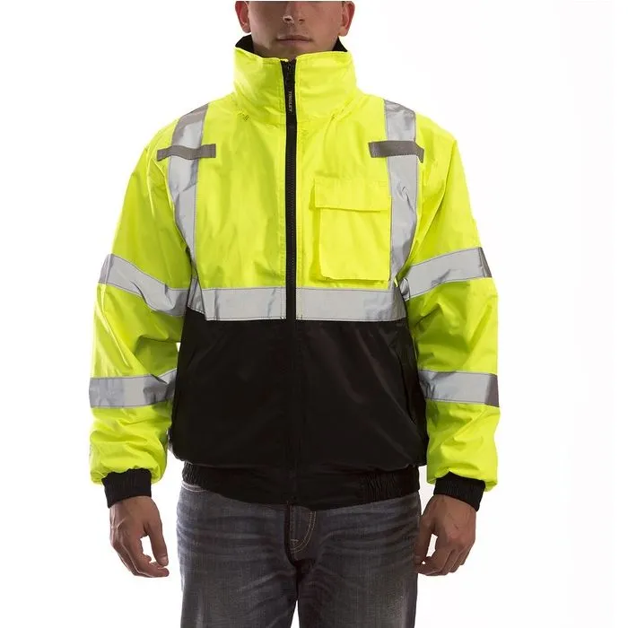 TINGLEY RUBBER CORP J26172.LG Bomber 3.1 Jacket, Hi-Vis Lime, Large, 1 Each