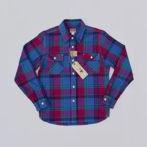 Ultra Heavy Duty Cotton Plaid Shirts with Turn-down Collar